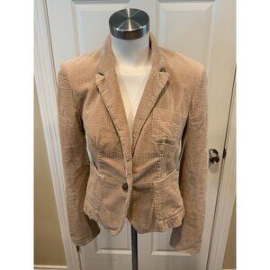 Daughters of the Liberation Anthropologie Tan Corduroy Blazer, Size 2  NWT!